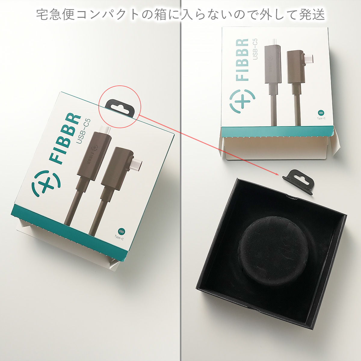 FIBBR L字 USB C充電ケーブル (10FT) 光USB 3.1ケーブル - 映像用ケーブル