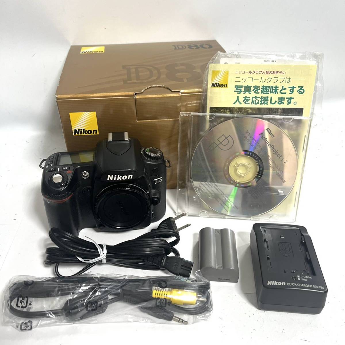 ジャンク品]Nikon D80 ニコンデジタルカメラ 説明書•付属品あり