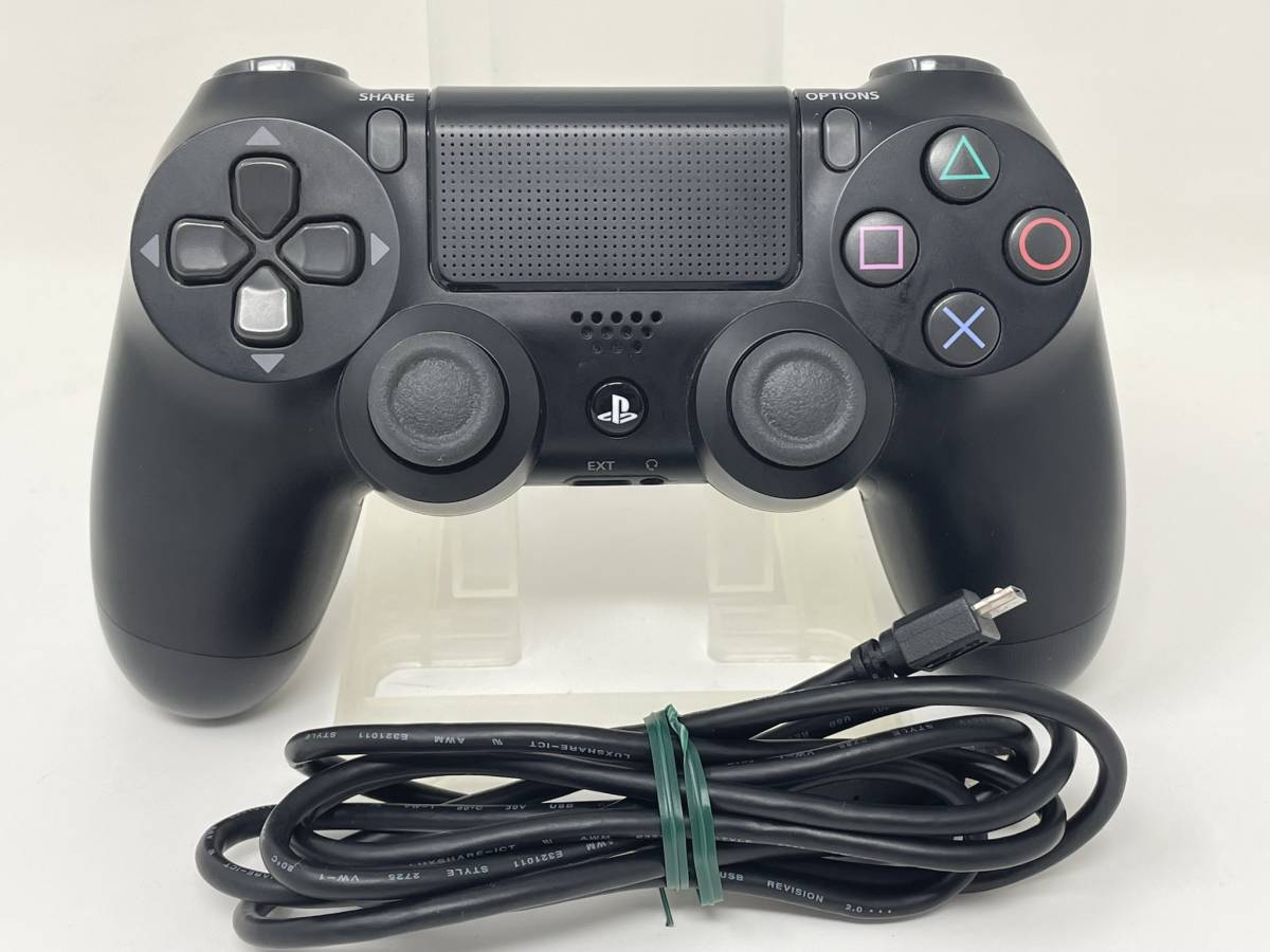 PS4 純正コントローラーDUALSHOCK4☆CUH-ZCT2J ブラック☆USBケーブル