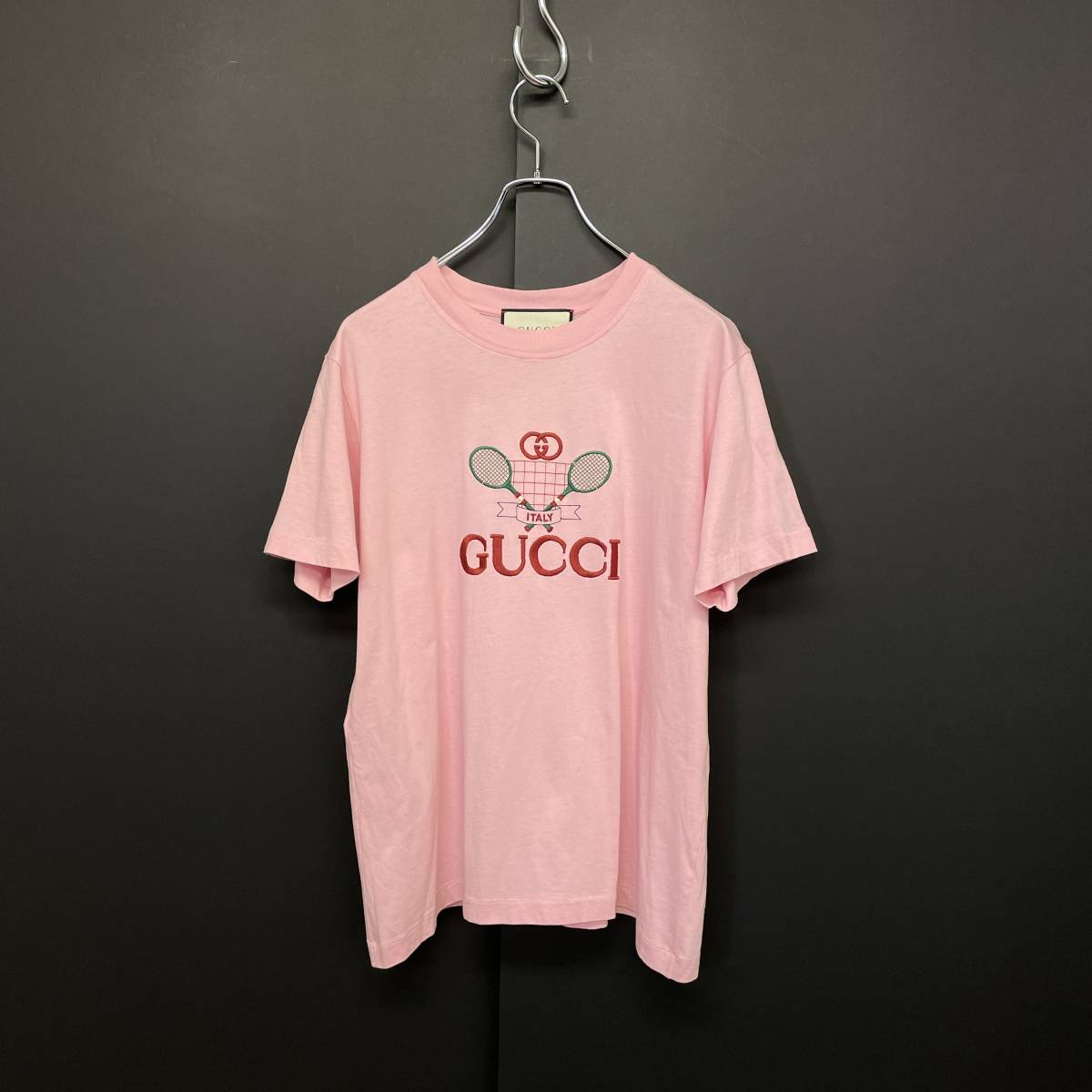 GUCCI グッチ テニス 刺繍 Tシャツ size M 580762 ジャパン表記あり