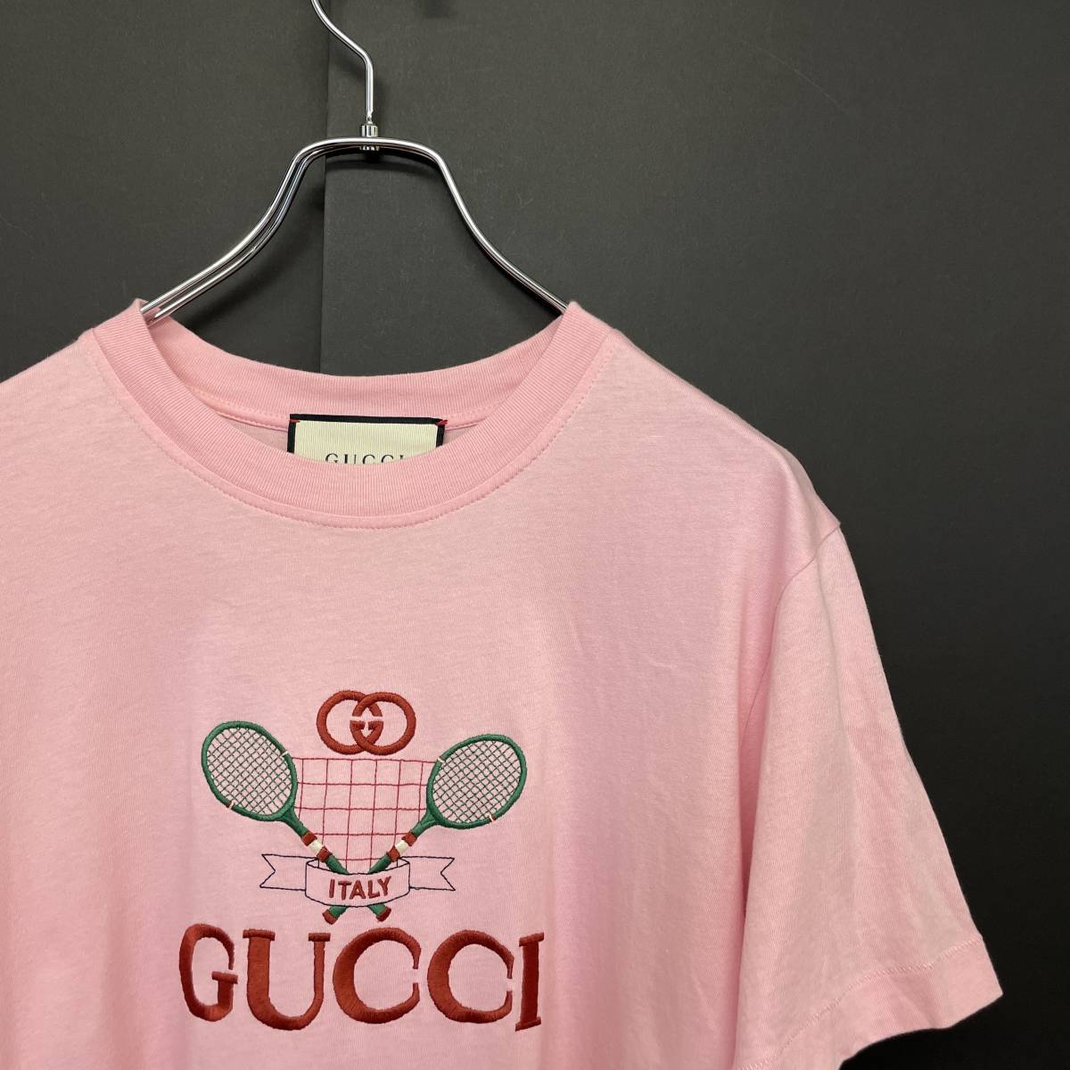 GUCCI グッチ テニス 刺繍 Tシャツ size M 580762 ジャパン表記あり