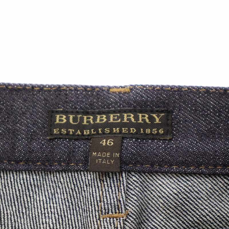 バーバリー BURBERRY デニムパンツ ジーンズ ロング 46 S 紺 ネイビー