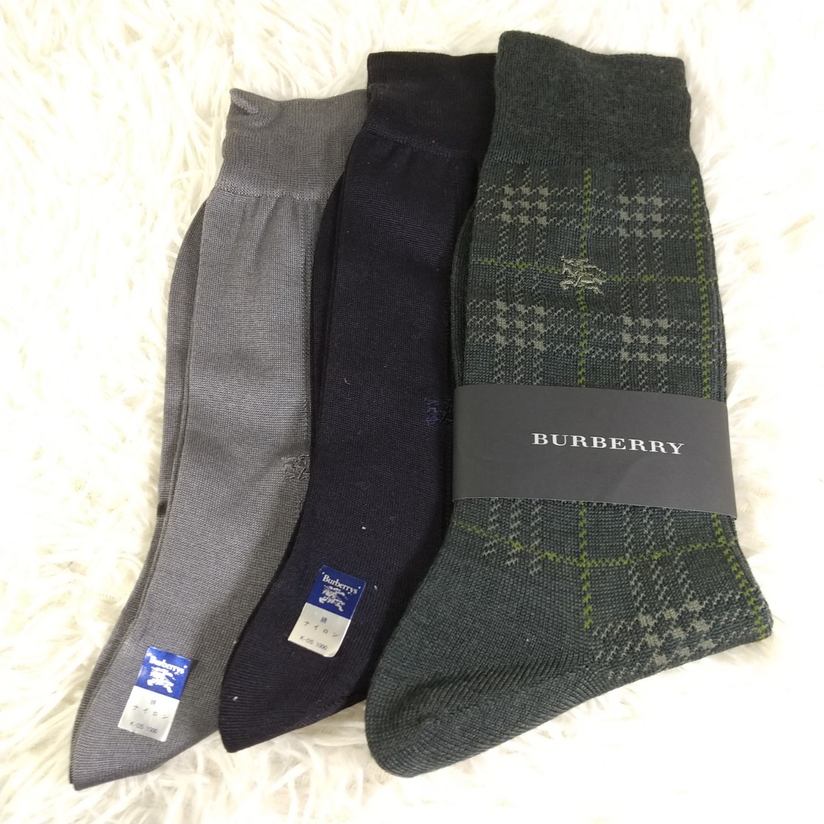 未使用 バーバリー BURBERRY 紳士 メンズ 靴下 ソックス 3点セット