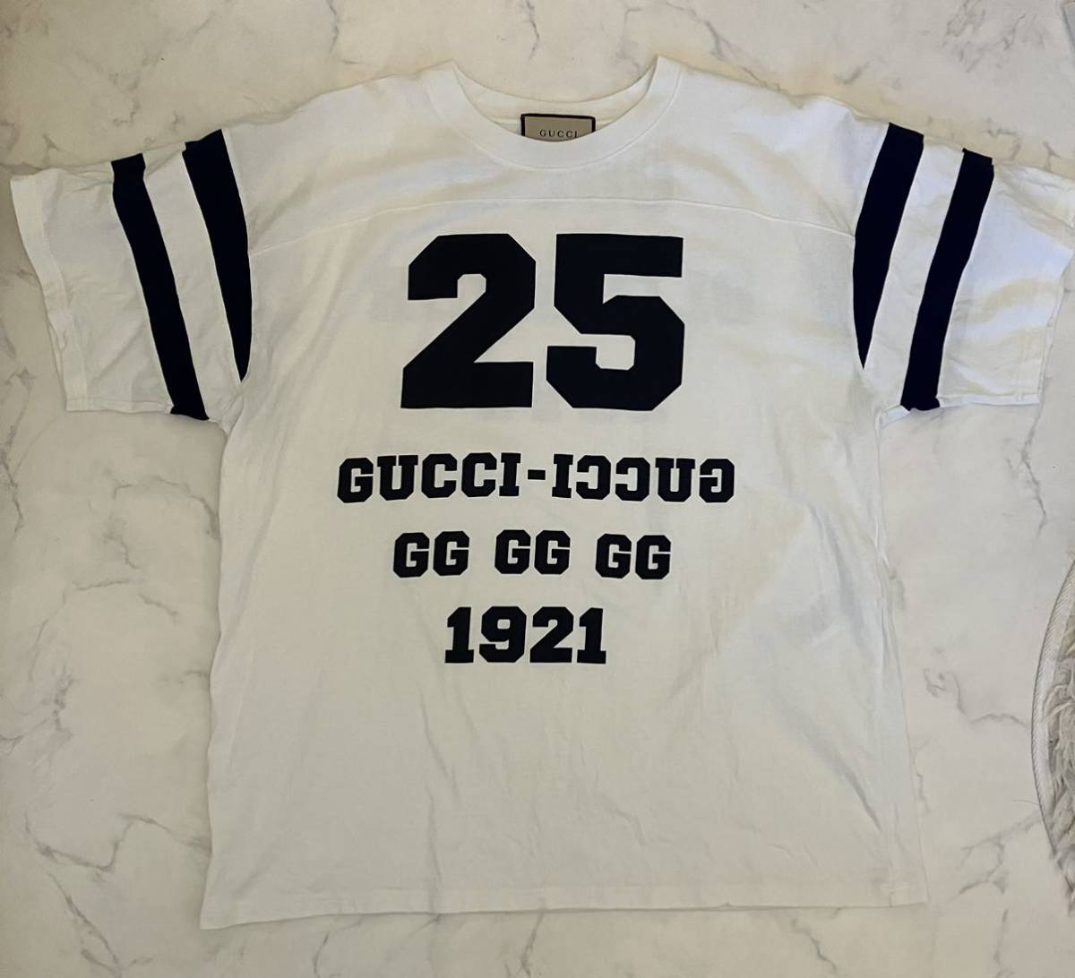 GUCCI Tシャツ XL ナンバリング 白 ネイビー /【Buyee】 bot-online