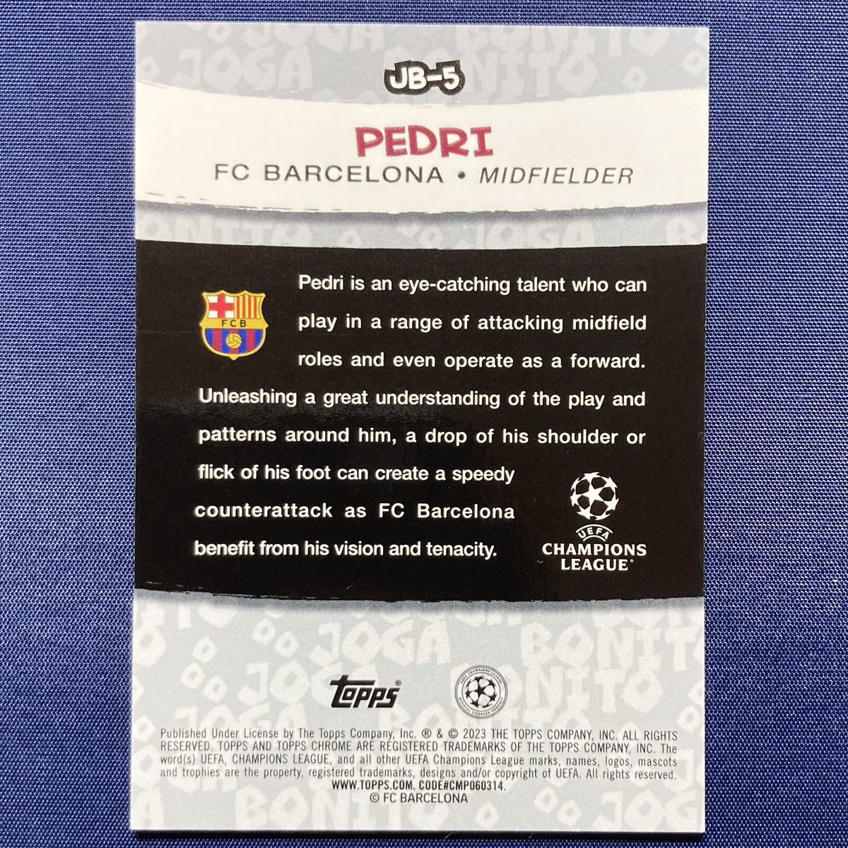 Topps Chrome UEFA Club Competitions 2022-23 Pedri Joga Bonito FC