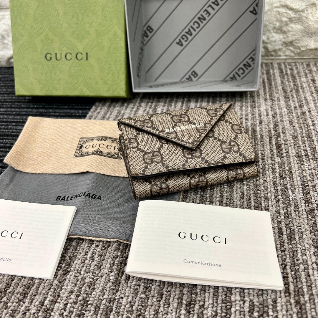 超美品GUCCI×BALENCIAGA コラボ三つ折り財布GG柄/【Buyee】 bot-online