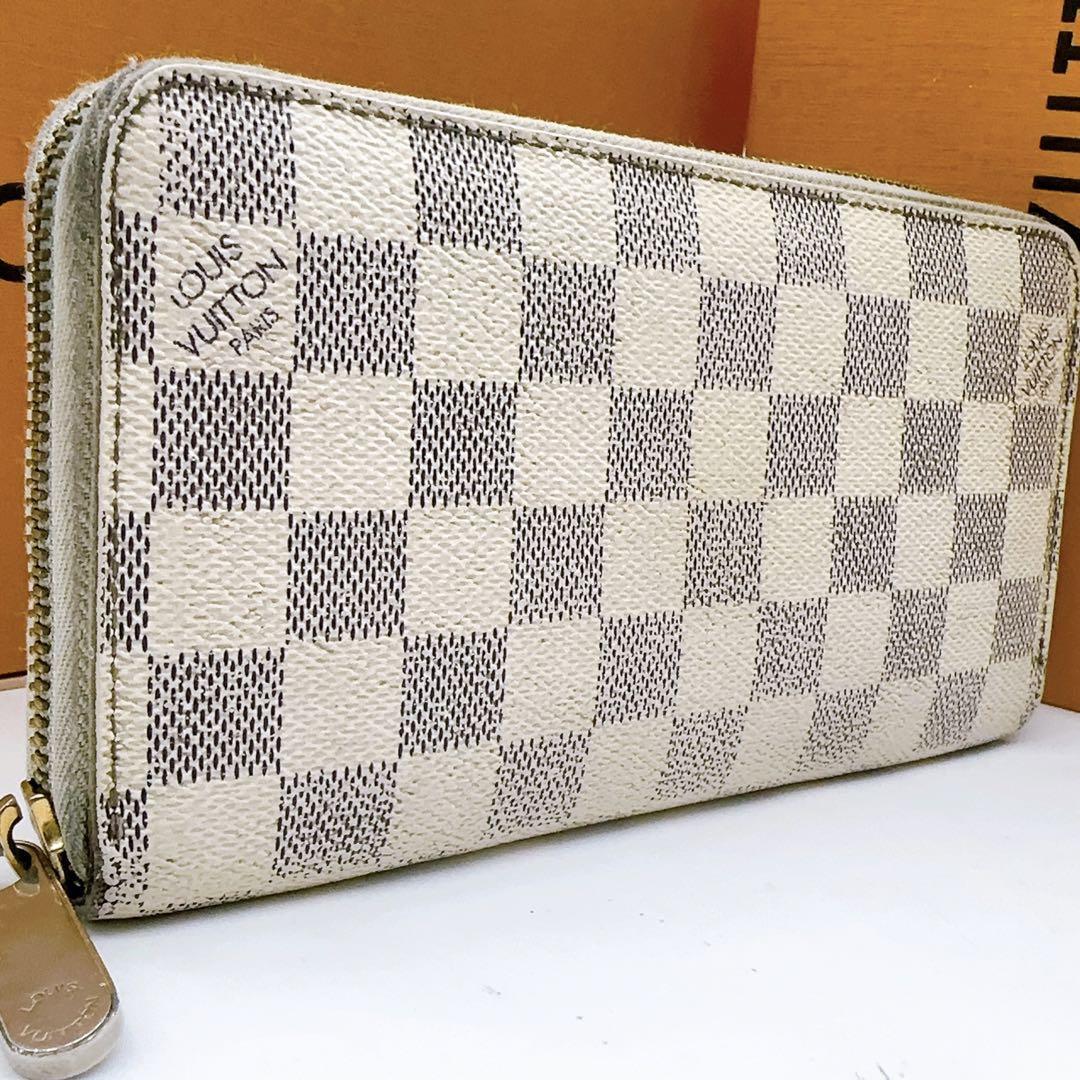 良品】ルイヴィトン LOUIS VUITTON アズール 長財布 ジッピー