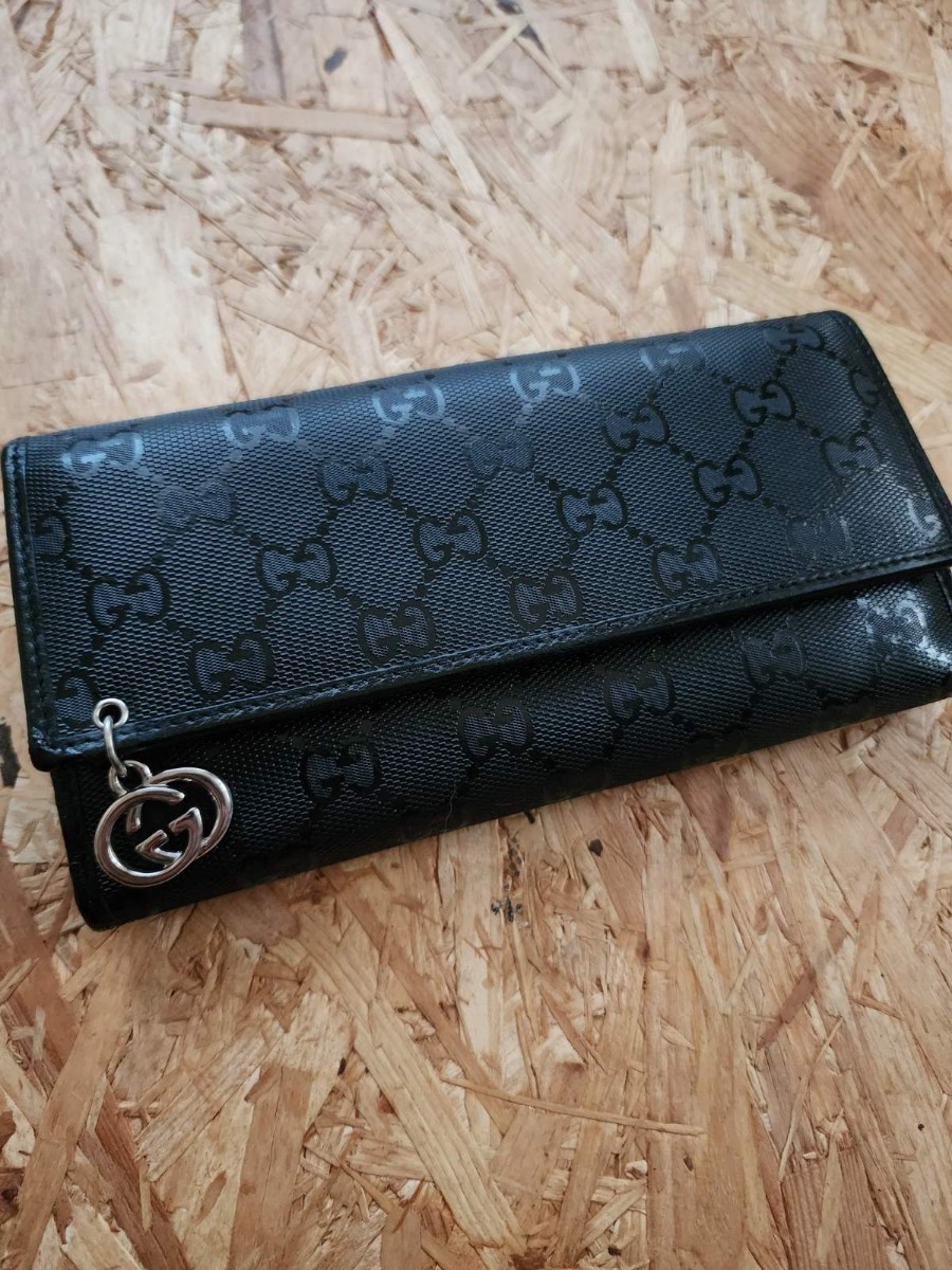 美品 GUCCI 長財布 インターロッキング GG インプリメ 折り財布 2