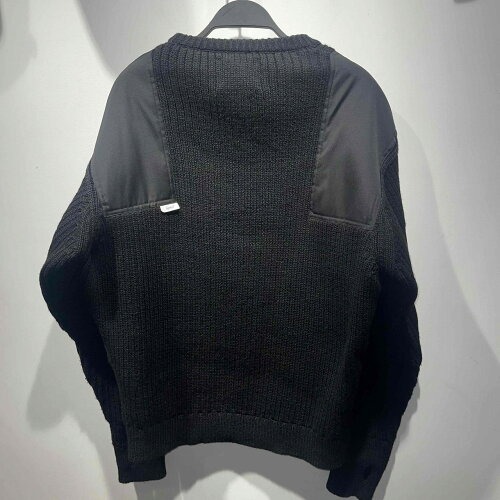 WTAPS 22aw COMMANDER / SWEATER / POLY / BLACK Size-01 222MADT-KNM03 ダブル