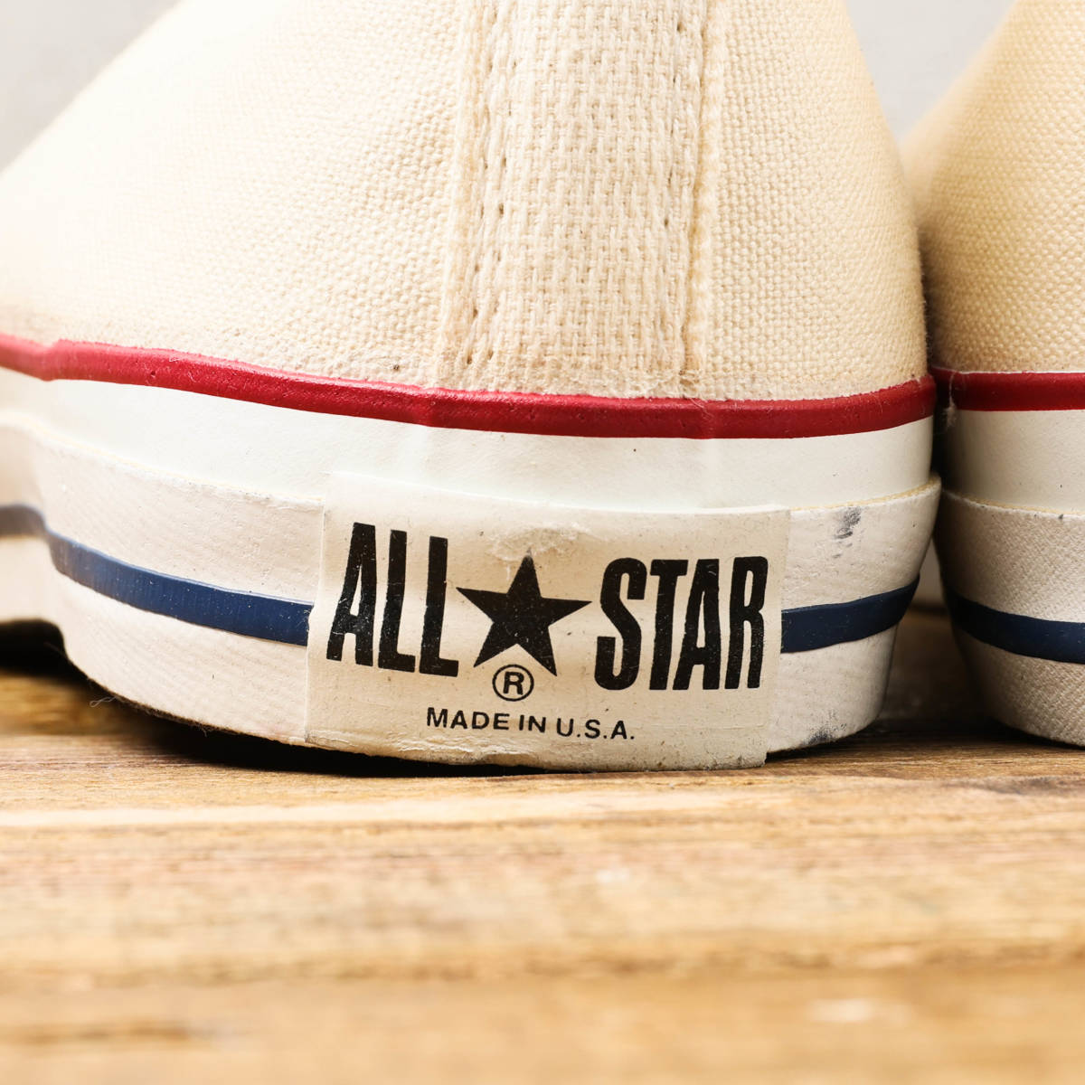 デッドストック◇CONVERSEコンバース◇1980年代 ALL STAR HI ◇生成り