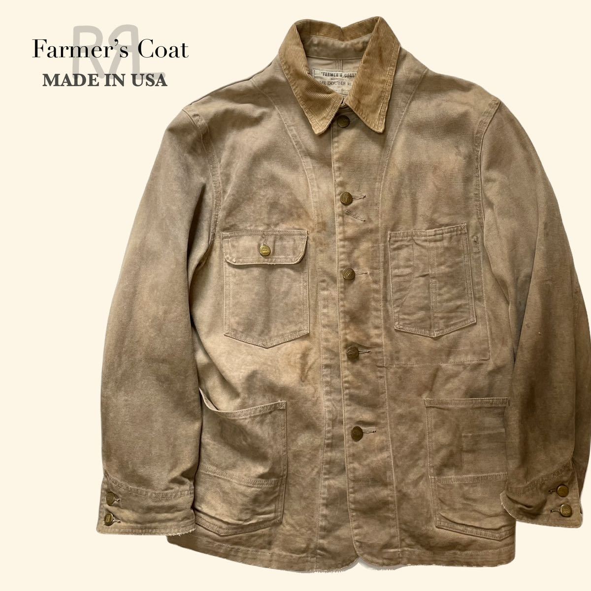 【名作】RRL “Farmer’s Coat” M ファーマーズ コート レイルマン カバーオール ヴィンテージ ジャケット 加工 Ralph ...