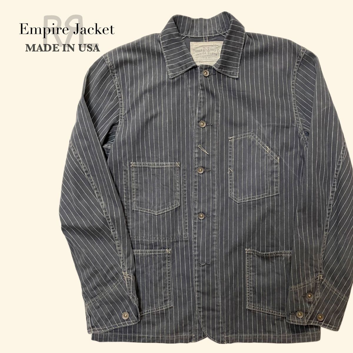 【名作】RRL “Black Wabash Empire Jacket” M カバーオール ウォバッシュ ストライプ Stifel ジャケット ...