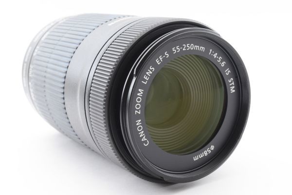 Rank:AB] 極美品 Canon Zoom Lens EF-S 55-250mm F4-5.6 IS STM + ET