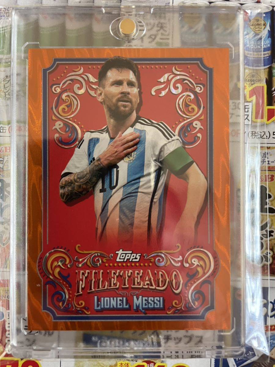 Carte Javier Saviola Topps Fileteado Orange 01/25 - Argentine, Football, édition Limitée 2022-23