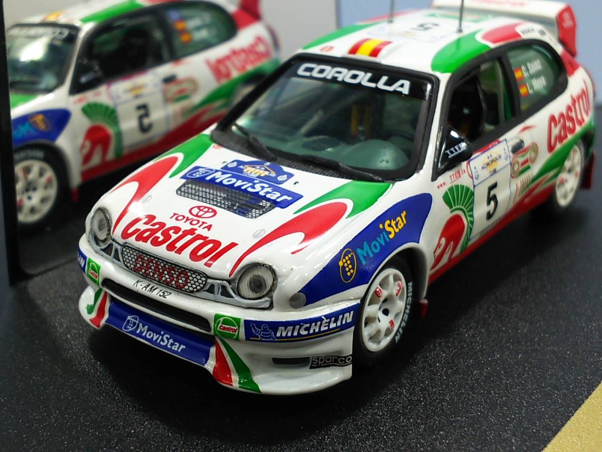1/43 本体良好 ケースに難有り ビテス TOYOTA COROLLA WRC ACROPOLIS RALLY 1998 SAINZ #5 ...
