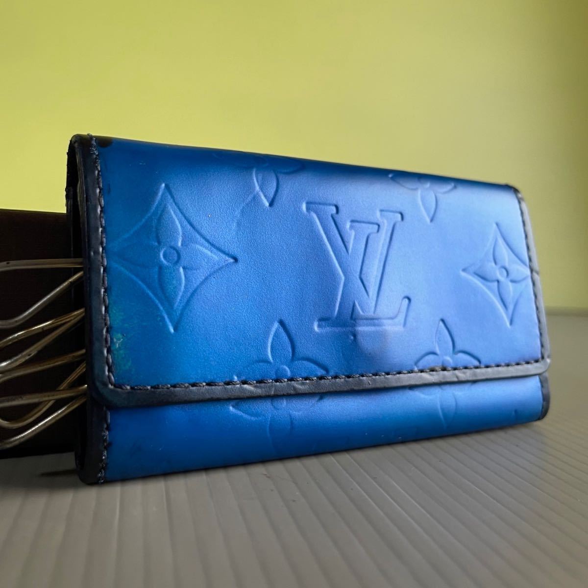 1円~ LOUIS VUITTON ルイヴィトン ヴェルニ キーケース 4連 ブラック