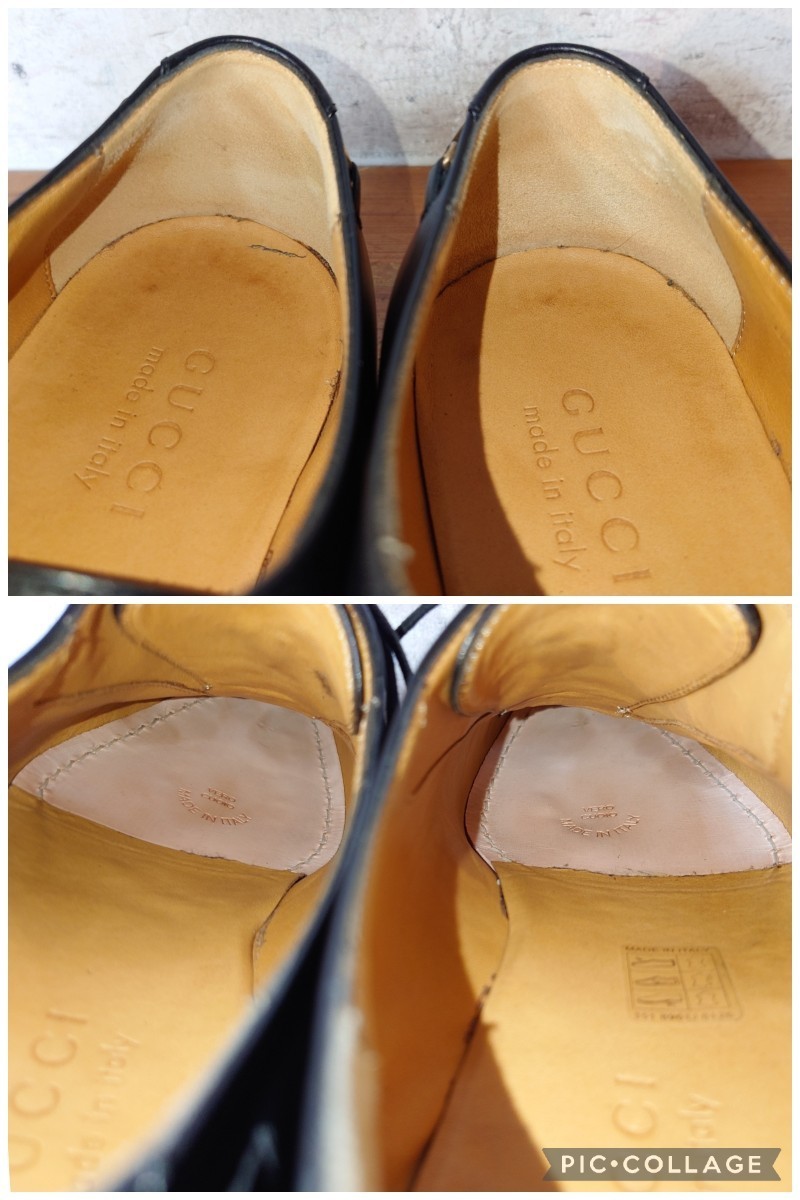 1,2回使用程度/極美品】ITALY製 GUCCI/グッチ ビット プレーントゥ