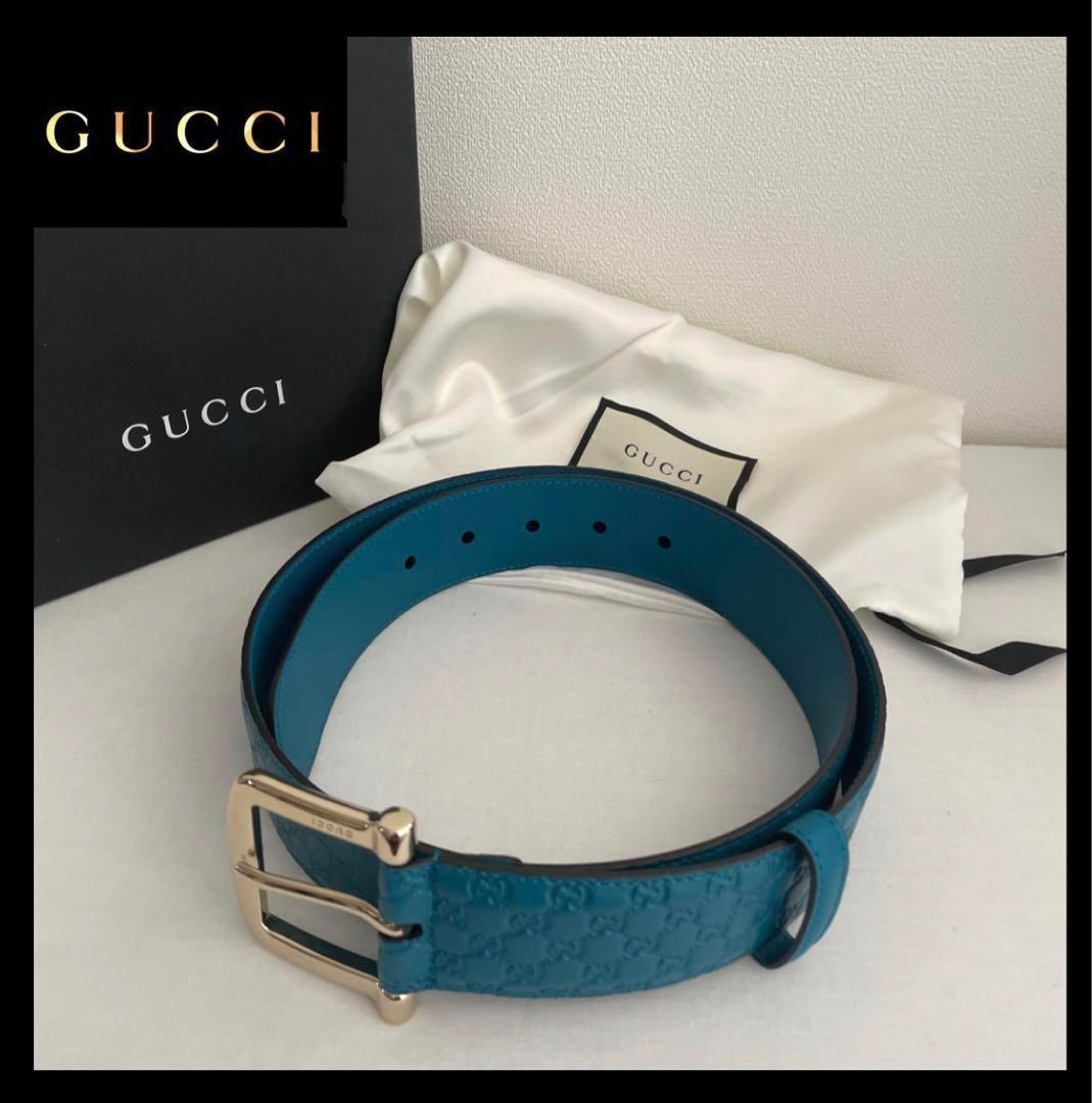 新品】グッチGUCCI ベルト ブルー マイクログッチ 希少 /【Buyee】 bot