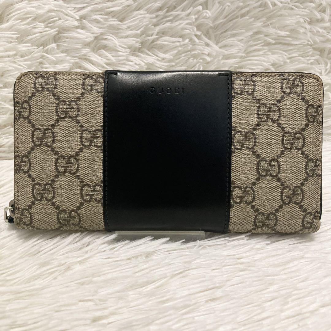 美品】GUCCI グッチ 長財布 ロングウォレット ラウンドファスナー