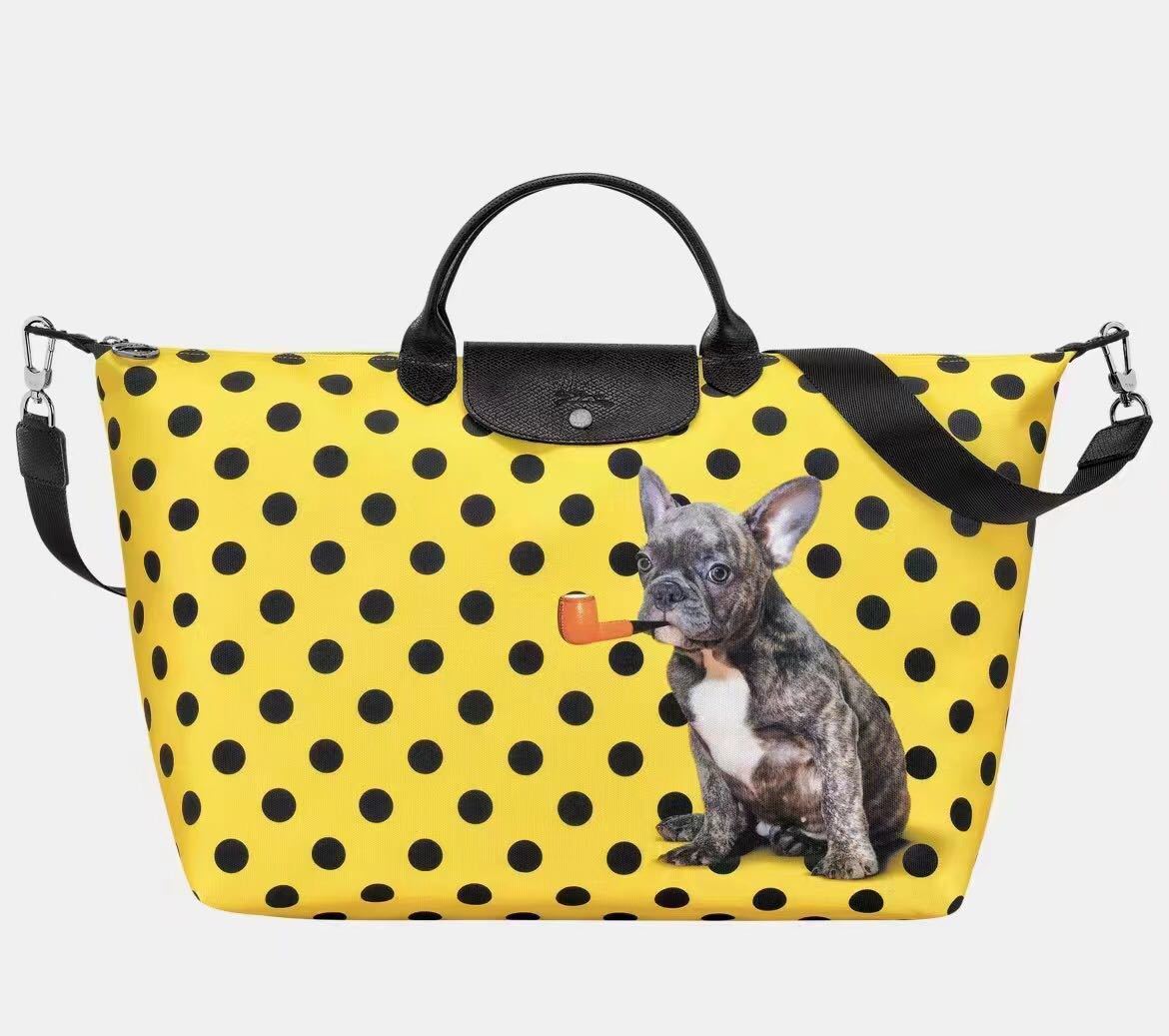 新品】LONGCHAMP X TOILETPAPER S トラベルバッグ イエロー