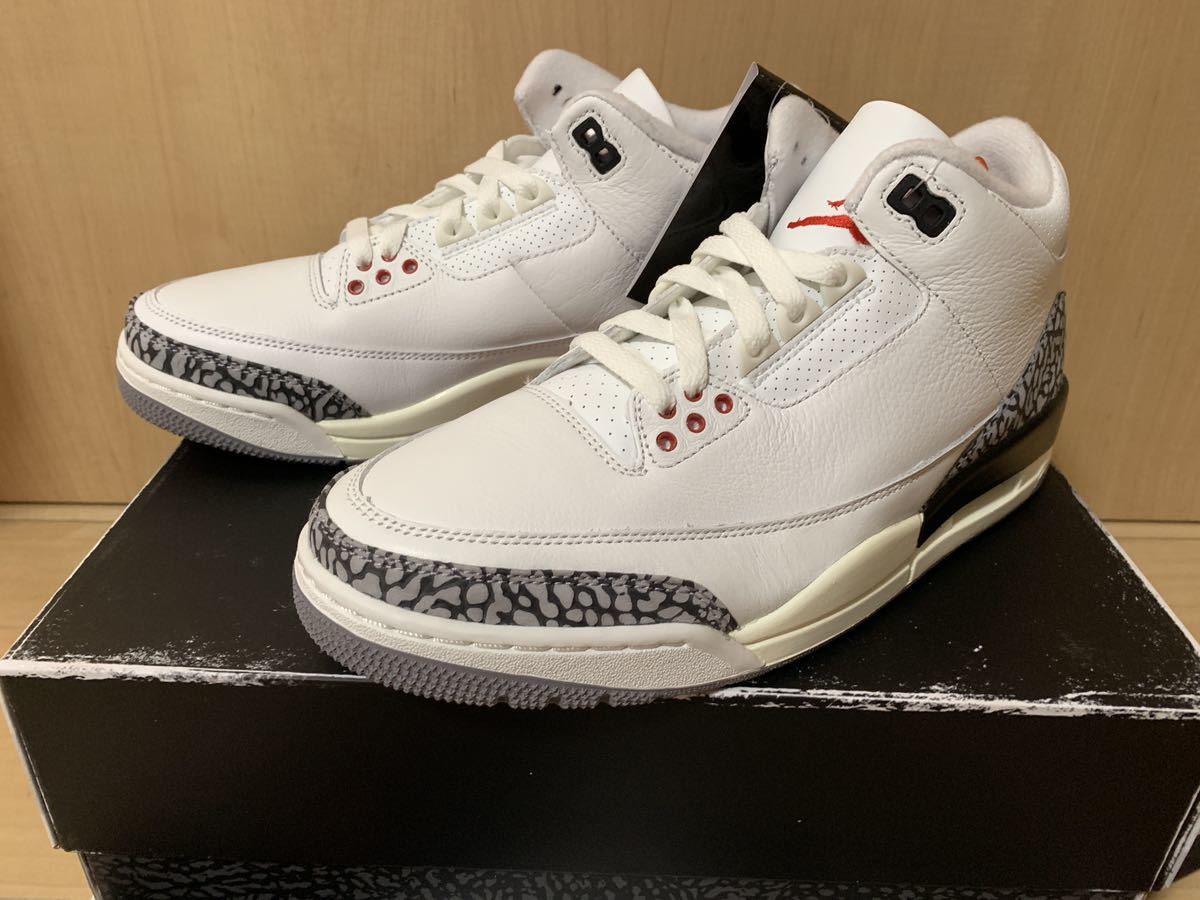 新品未使用 26.5cm US8.5 Nike Air Jordan 3 Retro White Cement