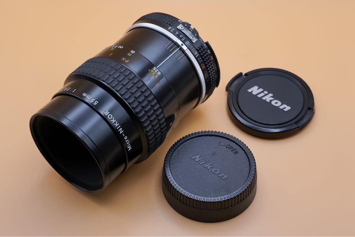 美品」ニコン Nikon AIS Ai-S Micro NIKKOR 55mm F2.8S レンズ