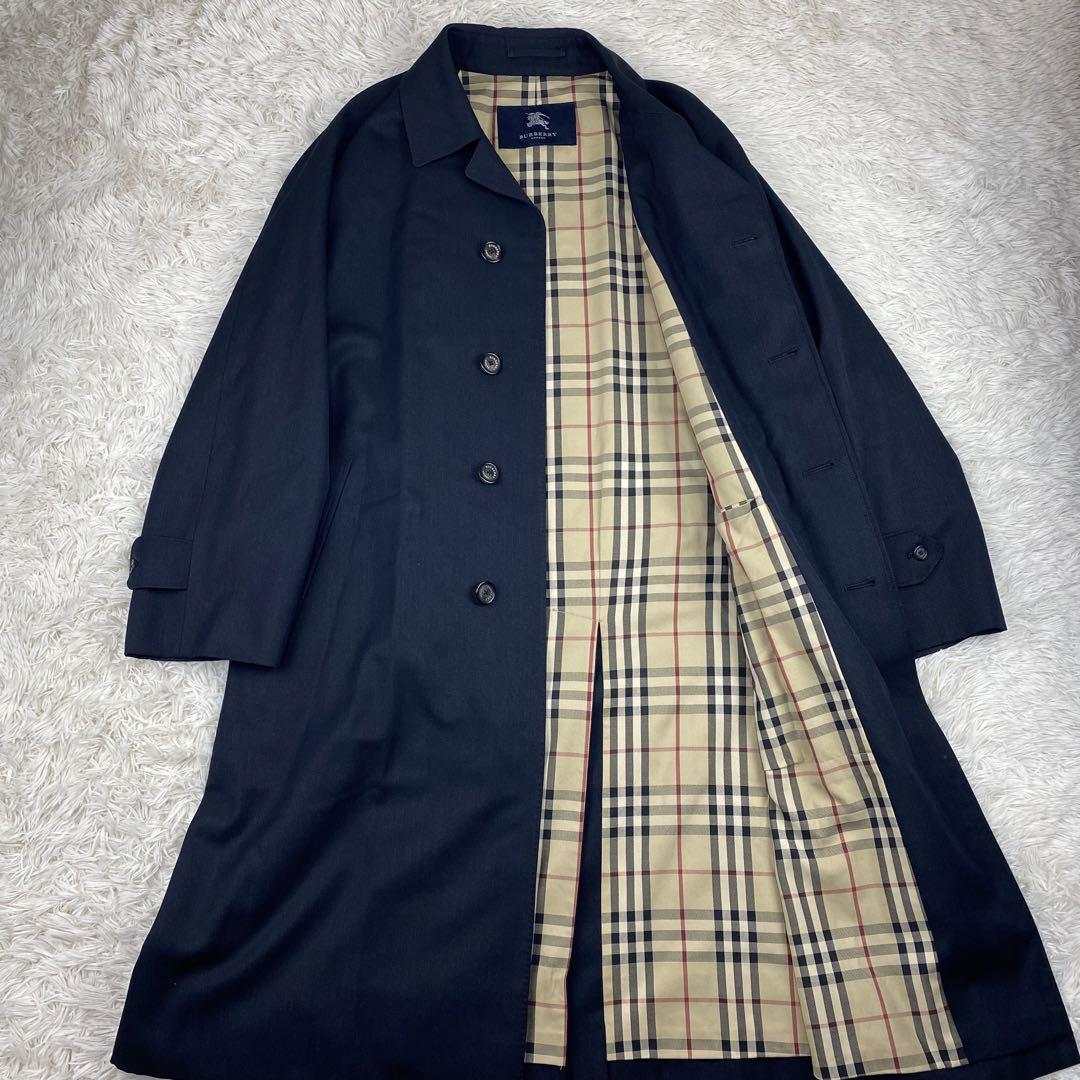 極美品】Burberry London バーバリーロンドン カシミヤ シルク ステン