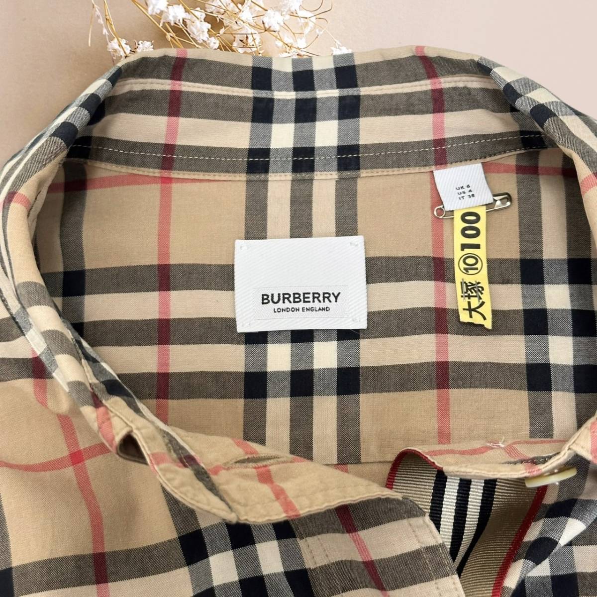 現行タグ☆美品☆BURBERRY バーバリー ノバチェック クリーニング済み