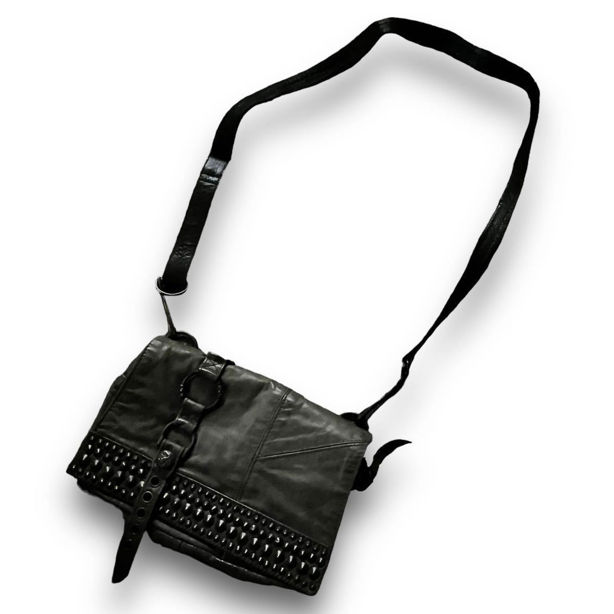 00's KMRii Archive Leather Shoulder Bag アーカイブ ケムリ バッグ ifsixwasnine lgb ...