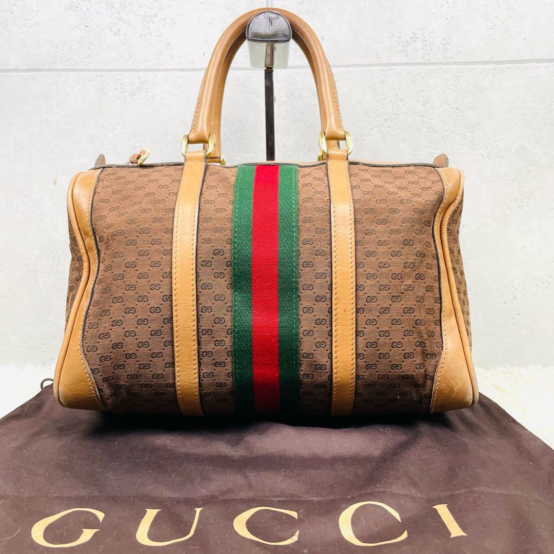 超希少 高級】 GUCCI グッチ シェリーライン ボストンバッグ