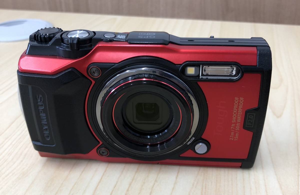 中古品】オリンパス OLYMPUS Tough TG-6 レッド Wi-Fi GPS搭載 防水