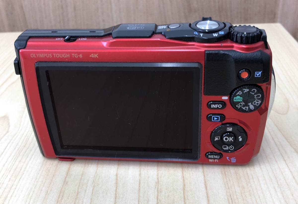 中古品】オリンパス OLYMPUS Tough TG-6 レッド Wi-Fi GPS搭載 防水