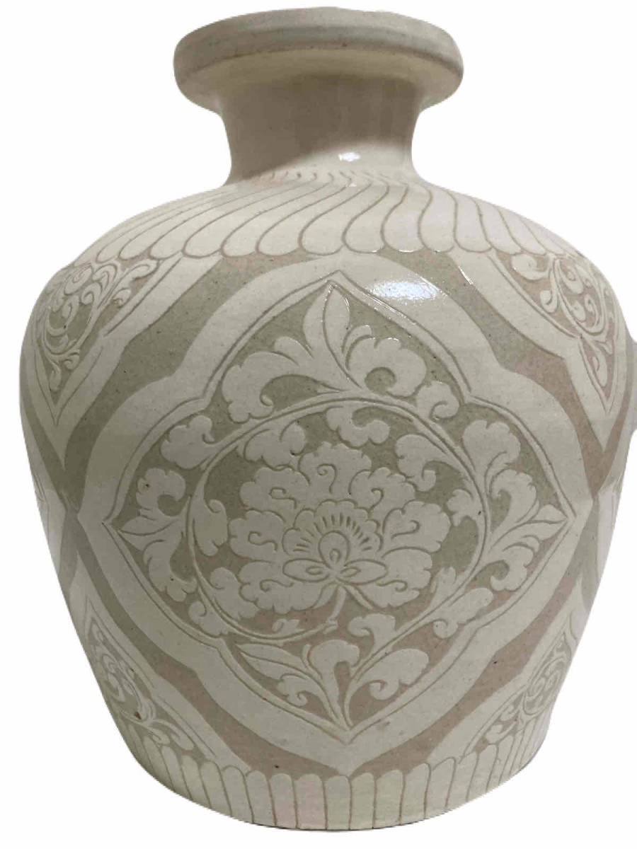 7,500円中国磁州窯　花瓶　花器　花入
