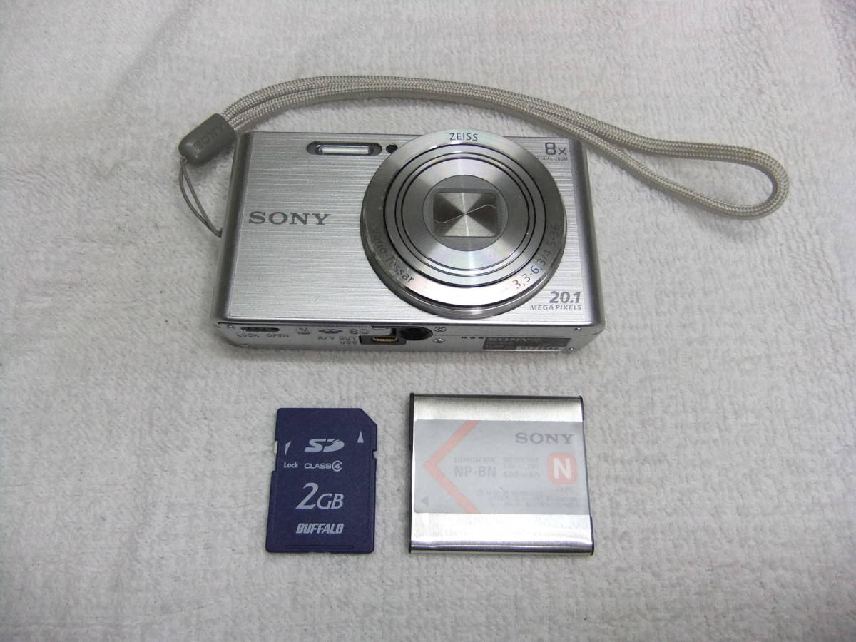 SONY DSC-W830 2010万画素 光学8倍ズーム SD2GB付 動作確認済 /【Buyee