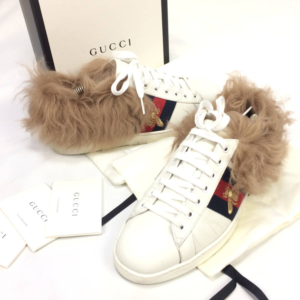 人気モデル GUCCI グッチ ACE エース シェリーライン 蜜蜂/Bee エン