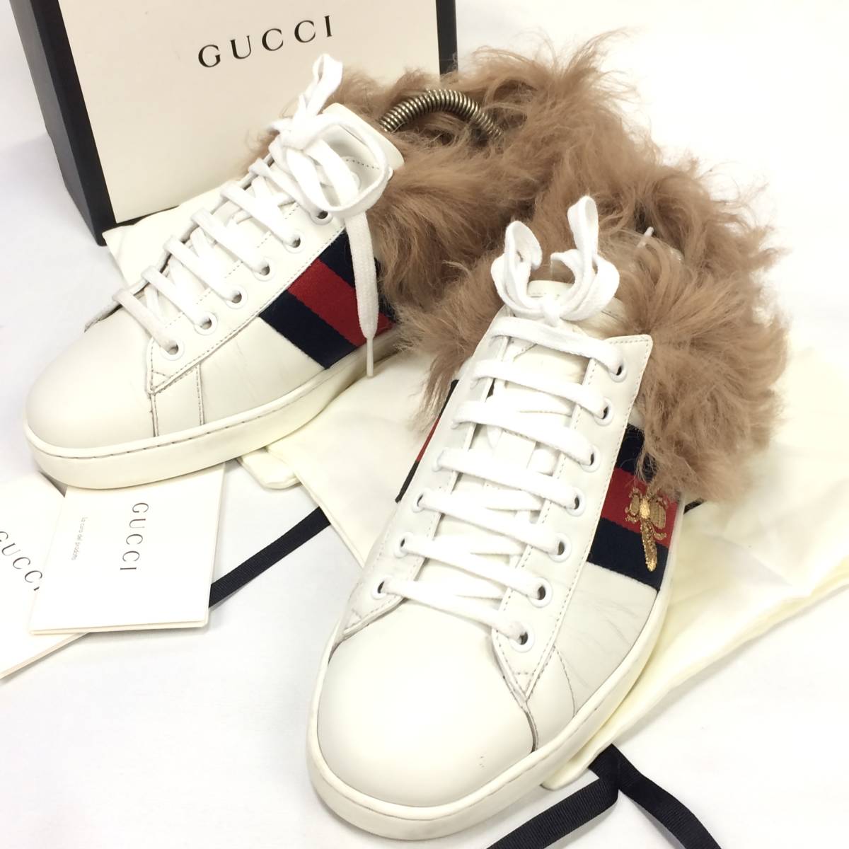 人気モデル GUCCI グッチ ACE エース シェリーライン 蜜蜂/Bee エン