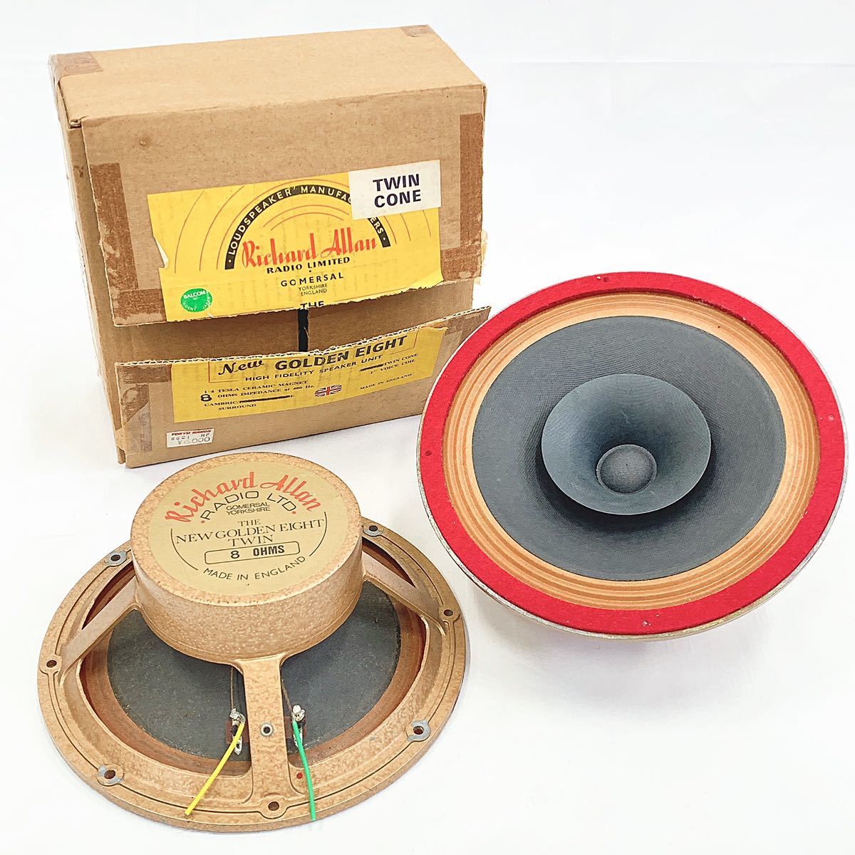 希少 Richard Allen リチャードアレン 8 OHMS スピーカー ペア ウーファー 当時物 R阿1012☆ /【Buyee
