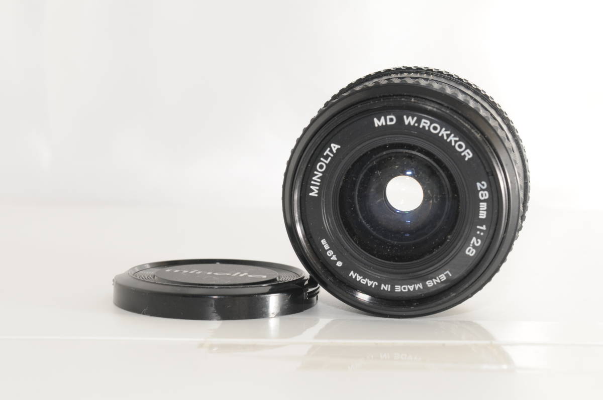 ☆美品☆MINOLTA ミノルタ MD W.ROKKOR 28mm F2.8☆完動☆D091