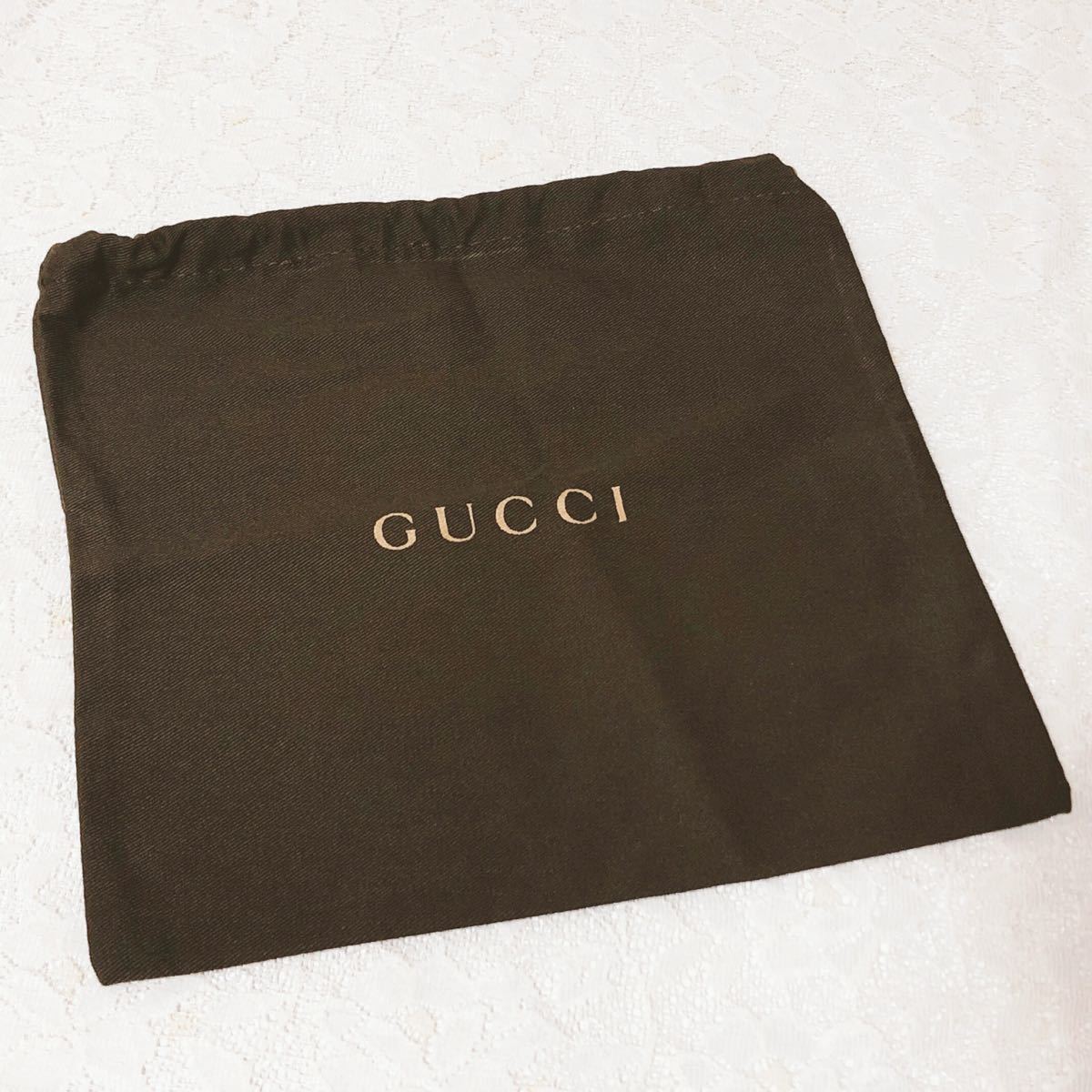 グッチ「GUCCI」小物用保存袋旧型（3221) 正規品付属品内袋布袋巾着袋