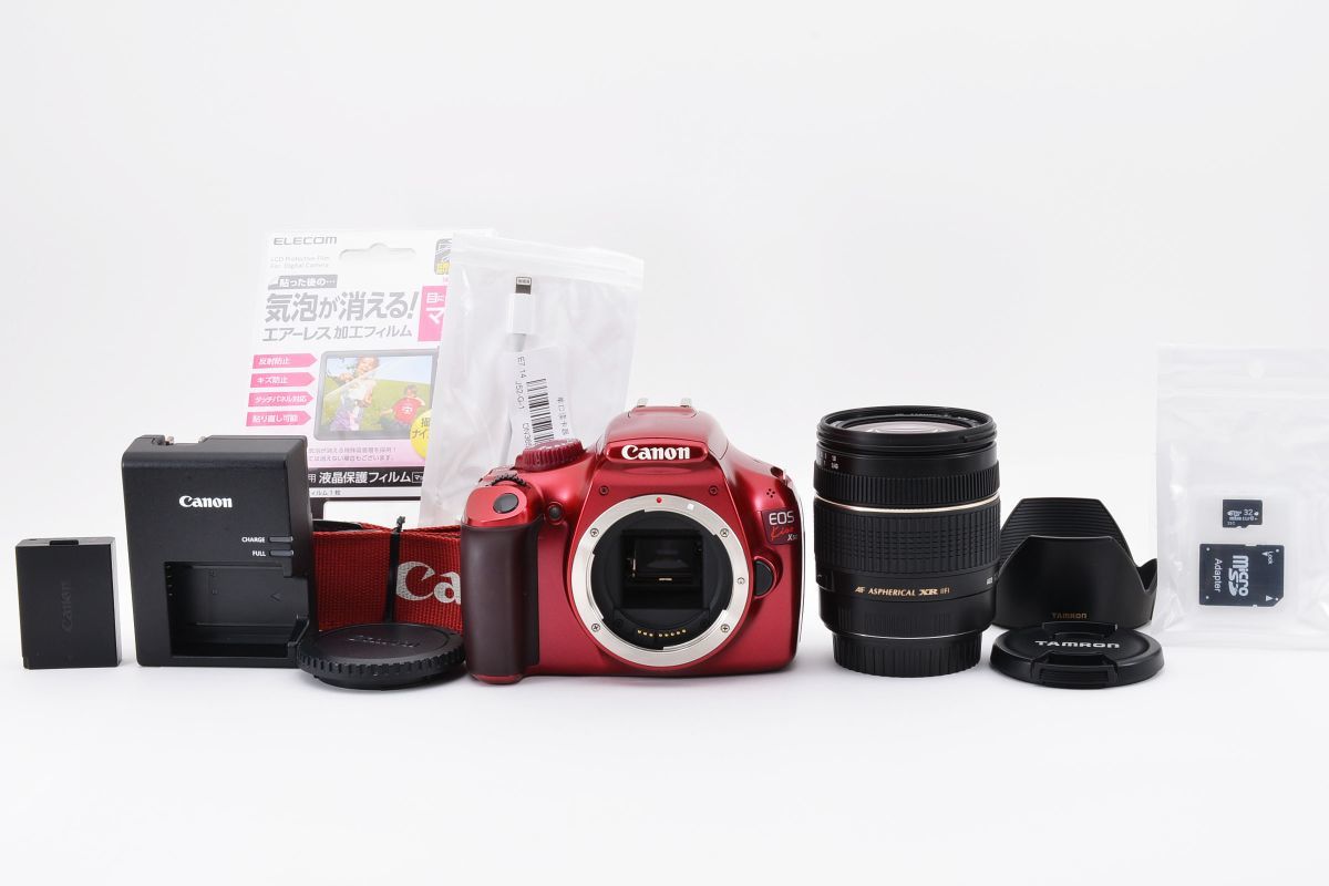 1110236 完動品 Canon EOS Kiss X50 28-200レンズキット ダブルレンズ