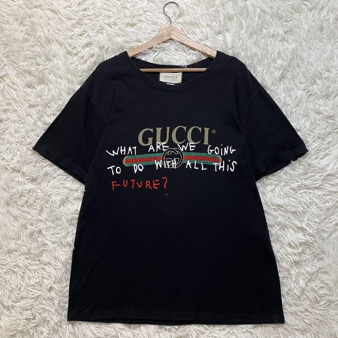 グッチ GUCCI ココキャピタン ダメージ加工 Tシャツ 半袖Tシャツ プリント-