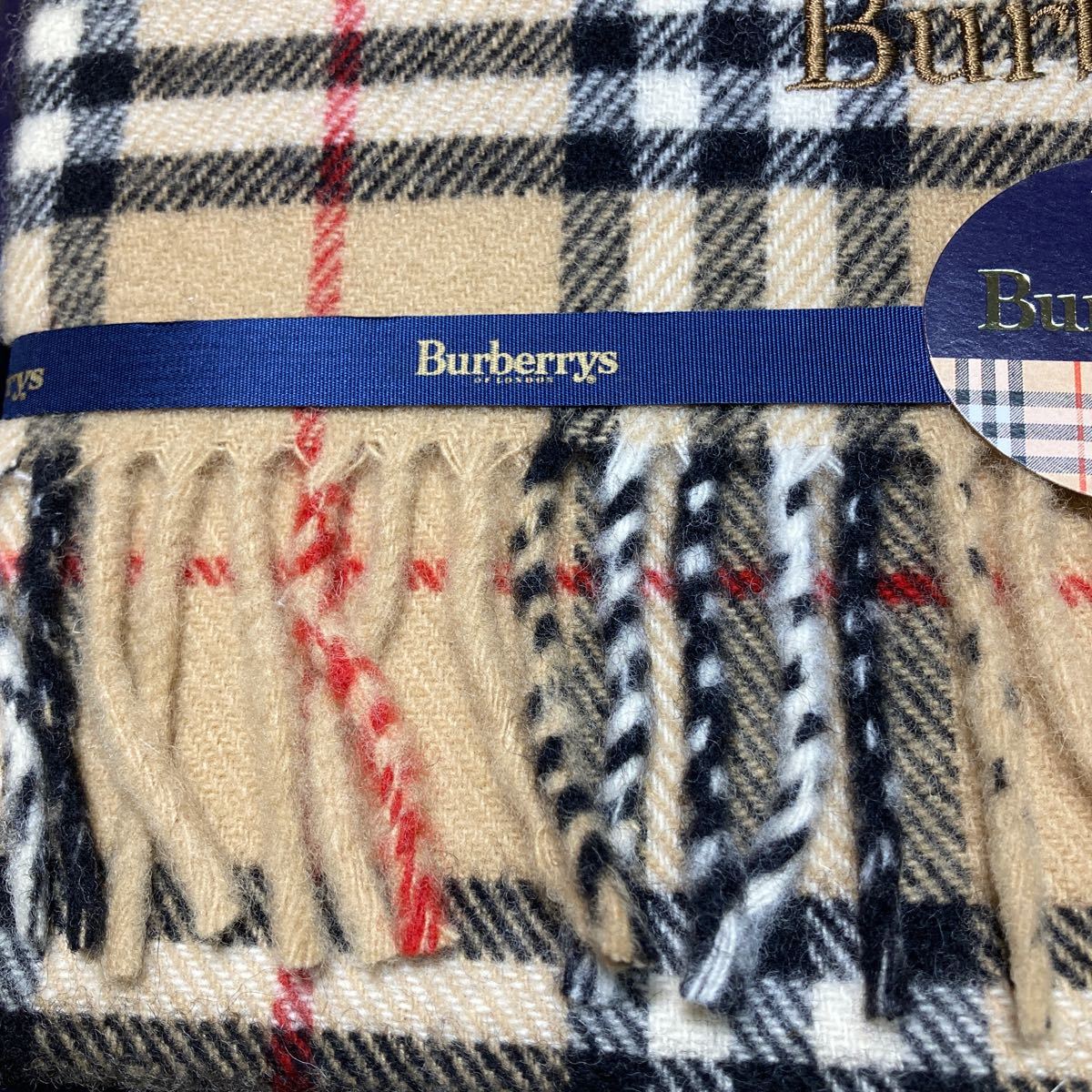 美品 新品 未使用 BURBERRY バーバリー ウール100%ひざ掛け ノバ