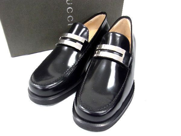 □新品同様□ GUCCI グッチ レザー ローファー サイズ6 1/2 (約22.5cm