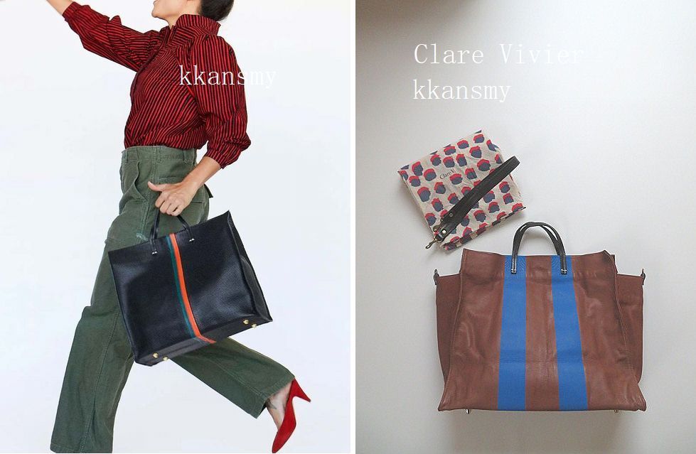 Clare V. クレアヴィヴィエ*Simple Tote 2WAYレザートートバッグ