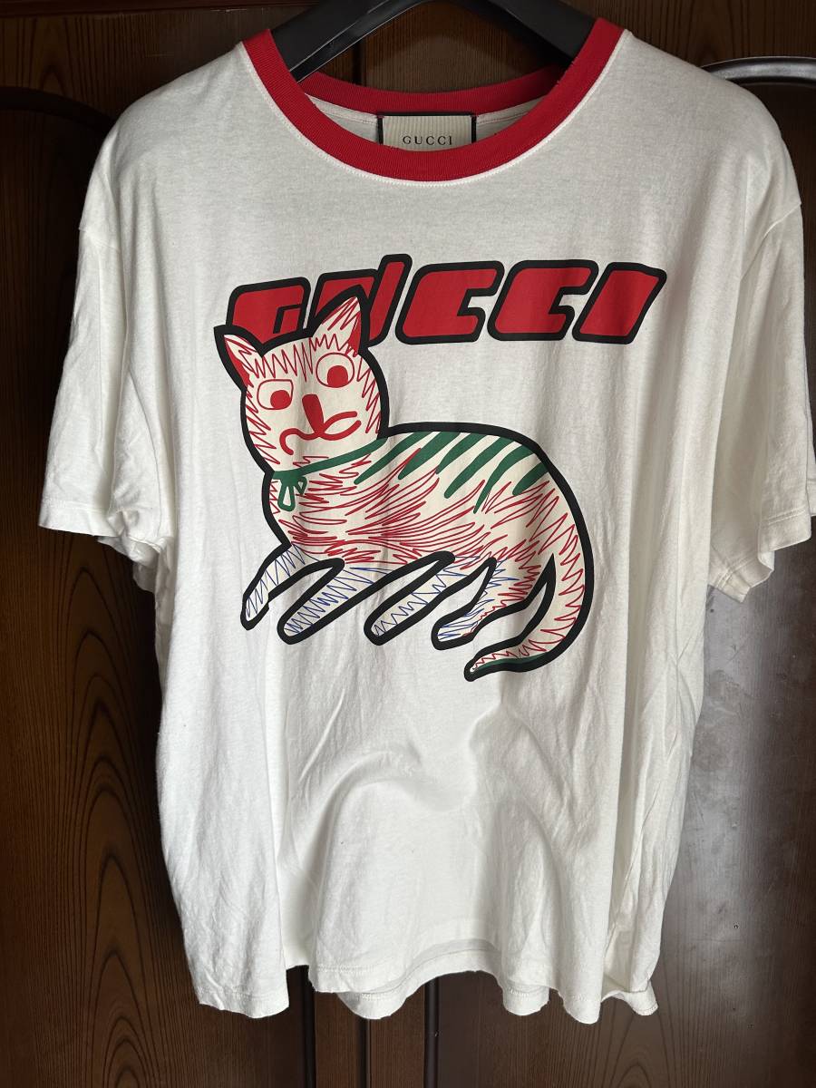 GUCCI プリント Tシャツ ダメージ加工 616036XJCVU /【Buyee】 bot-online