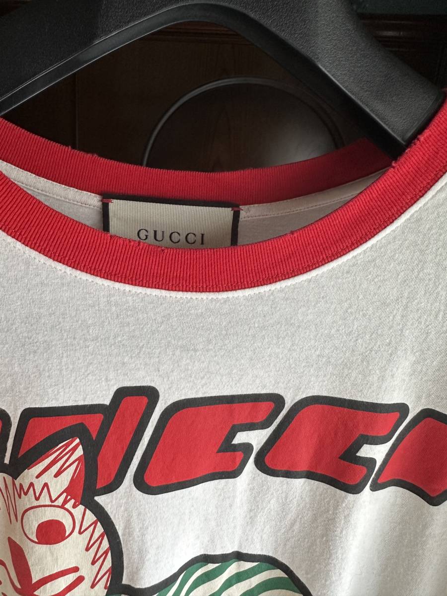 GUCCI プリント Tシャツ ダメージ加工 616036XJCVU /【Buyee】 bot-online