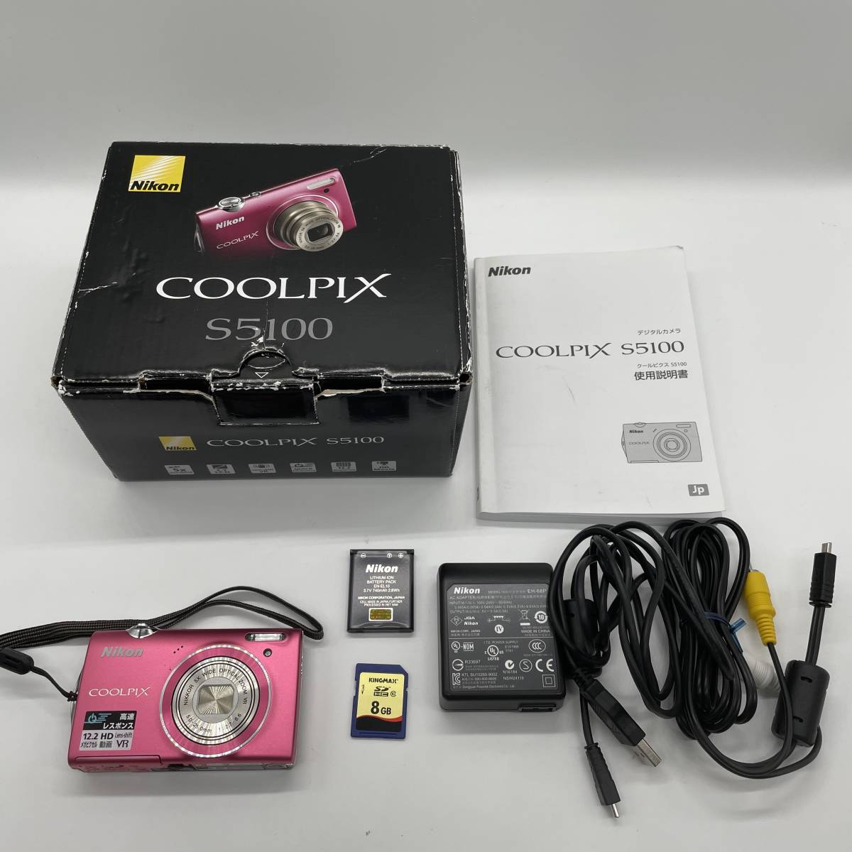 簡易動作確認済】Nikon COOLPIX Style COOLPIX S5100 PINK コンデジ