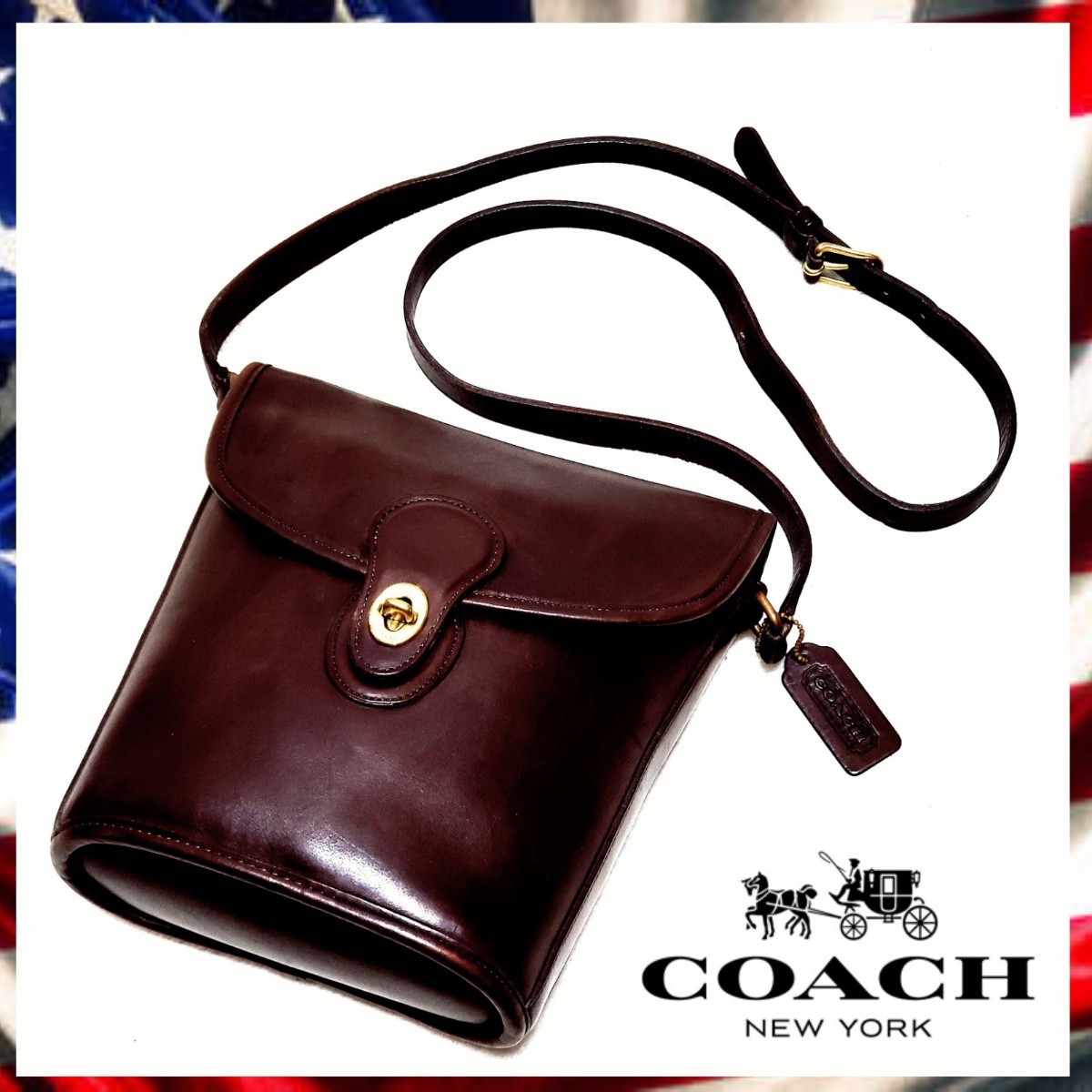 おしゃれ人気 良品✨OLD COACH ショルダーバッグ ポケットパース