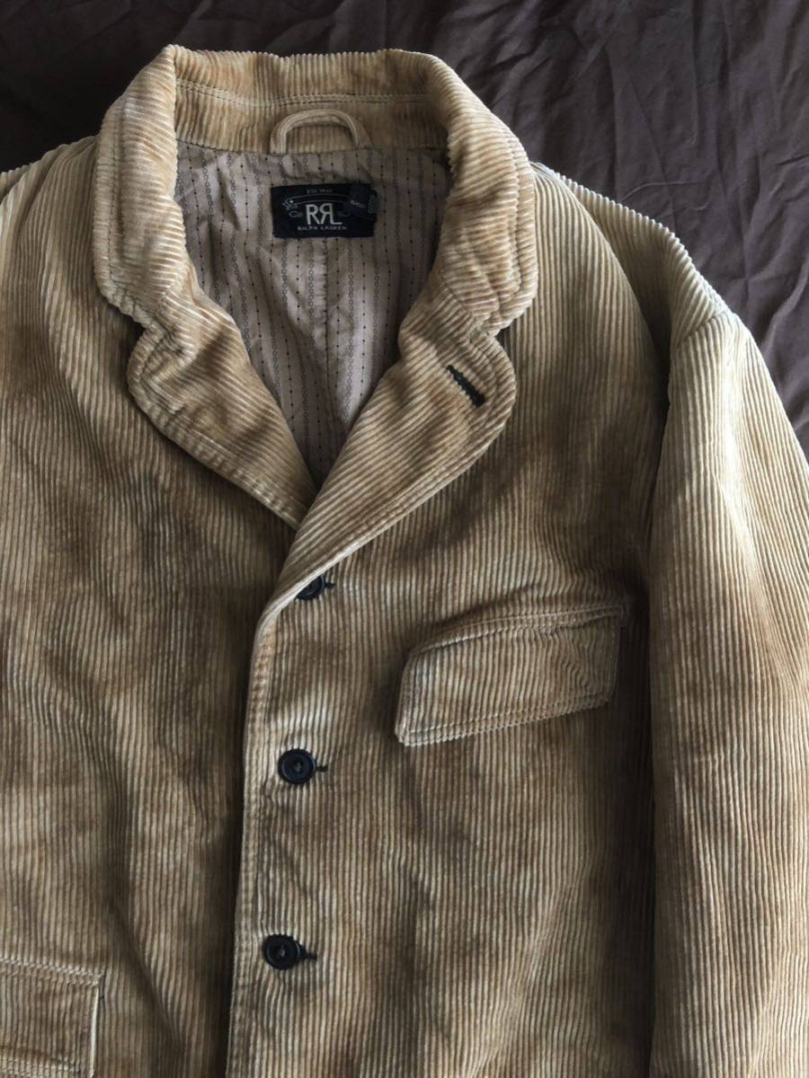 【傑作】美品 RRL CORDUROY SPORTS COAT ダブルアールエル 太畝 コーデュロイ ジャケット 激渋 L /【Buyee】