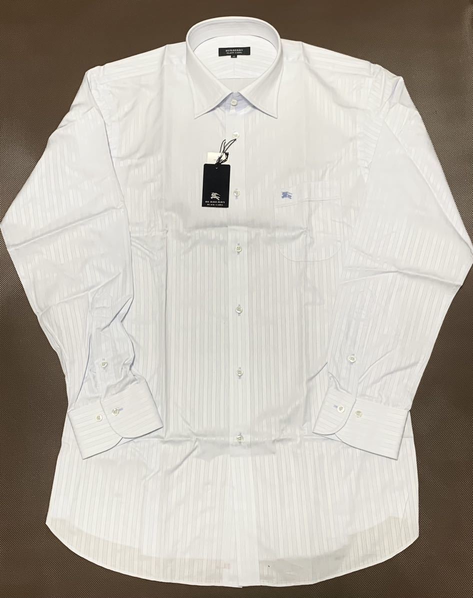 バーバリー ドレスシャツ ホワイト シャドーストライプ XSカジュアル